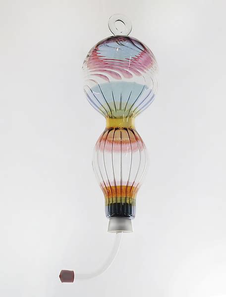 Rainbow Hummingbird Feeder by Bandhu Scott Dunham (Art Glass Bird Feeder) | Artful Home