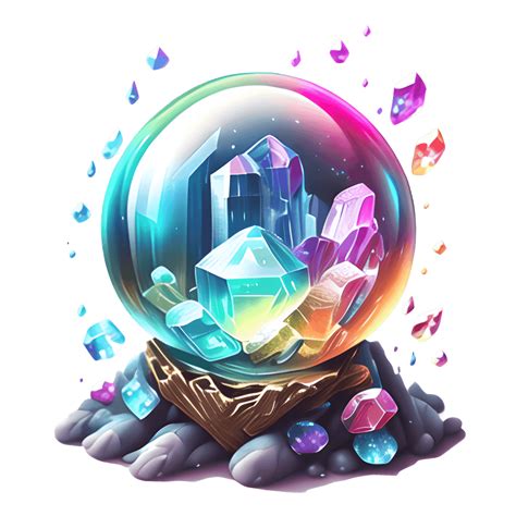 Crystal Ball Gems Pastel Rainbow · Creative Fabrica