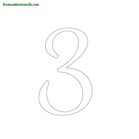 Free Printable 4 Inch Number Stencils - Free Printable