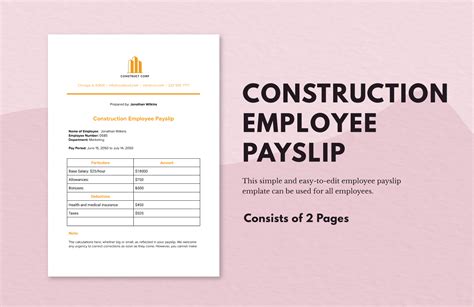 Payslip Template in Word - FREE Download | Template.net