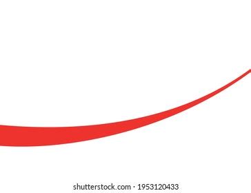 Red Curve Line On White Background Stock Vector (Royalty Free) 1953120433 | Shutterstock