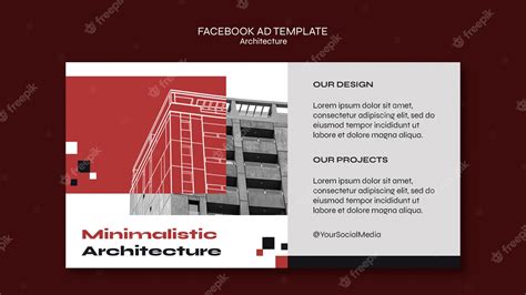 Premium PSD | Flat design architecture project facebook template