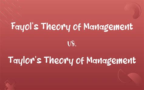 Fayol’s Theory of Management vs. Taylor’s Theory of Management: Know ...