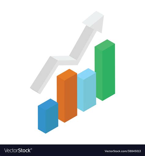 Business growth chart Royalty Free Vector Image