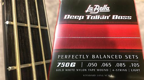 LaBella Deep Talkin' Bass Gold White Nylon Tape Wound Strings (Demo ...