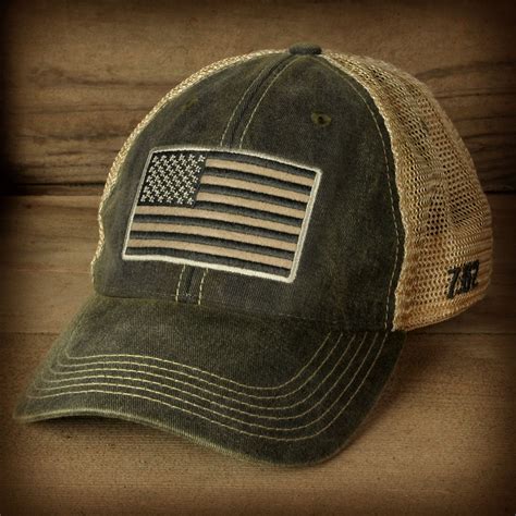 Tactical US Flag Vintage Trucker Hat – 7.62 Design