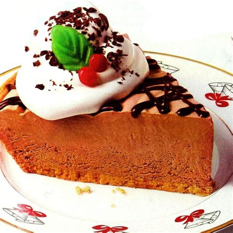 German sweet chocolate cheesecake pie retro recipe (1994) - Click Americana