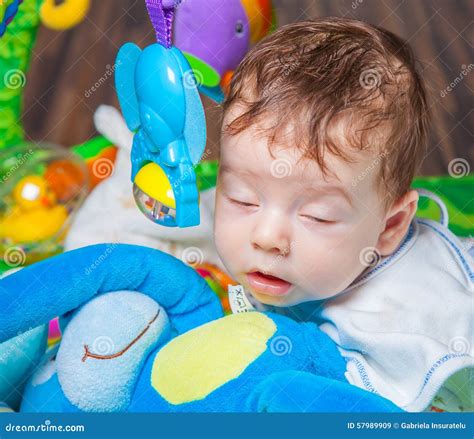 Baby falling asleep stock image. Image of newborn, adorable - 57989909