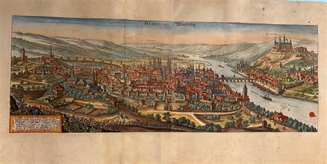 Europe, Town plan - Germany / Würzburg / Baviera; Merian Matthäus - Herbipolis-Wuerzburg - 1801 ...