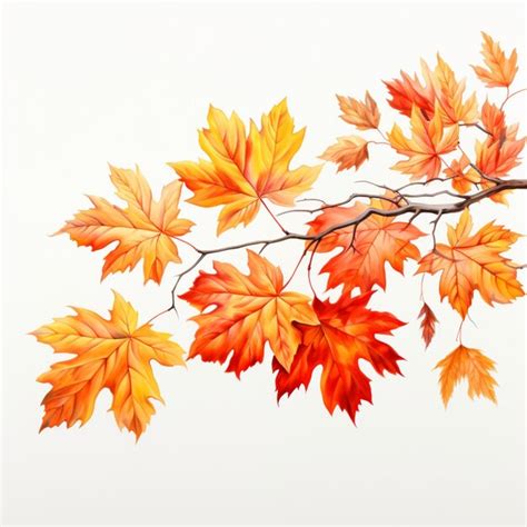 Premium Photo | Vector beautiful watercolor autumn leaf