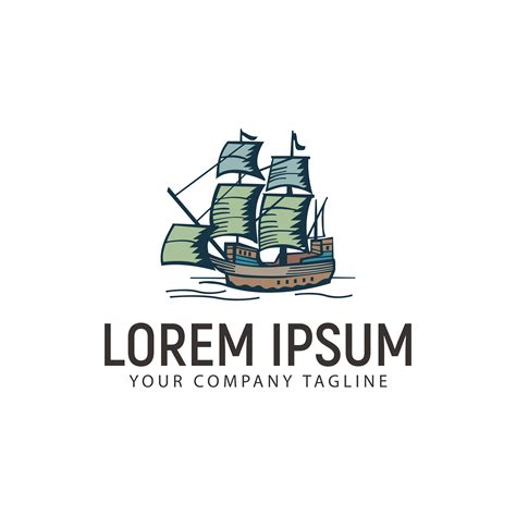 Ship marine vintage retro logo design concept template 611430 Vector Art at Vecteezy