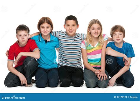 Group of five children stock photo. Image of friendship - 44173124