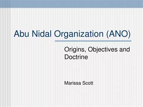 PPT - Abu Nidal Organization (ANO) PowerPoint Presentation, free ...