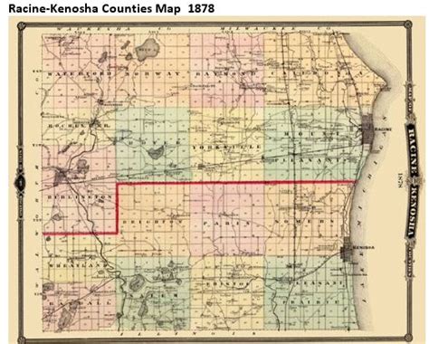 Kenosha County map | statelinegenealogyclub, LLC