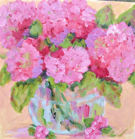 My Painted Garden: Painting Pink Hydrangeas