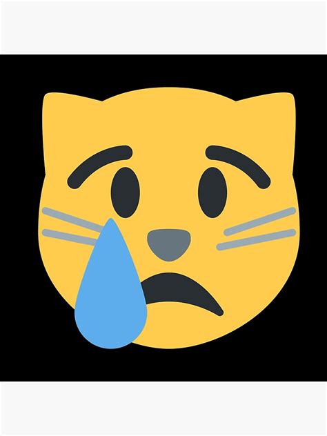 "Crying Cat Emoji" Poster for Sale by SpacemanSam13 | Redbubble