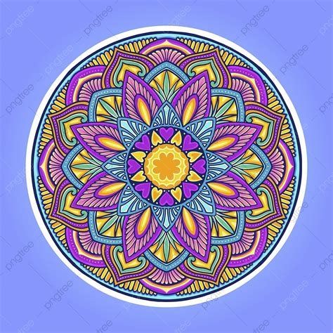 Love Your Body Vector Hd PNG Images, Mandala Colorful Love Leaf Vector Illustrations For Your ...