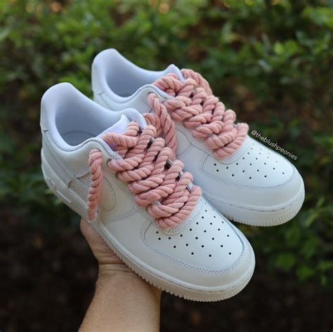 Custom Nike Air Force One Low With Light Pink Rope Laces - Etsy