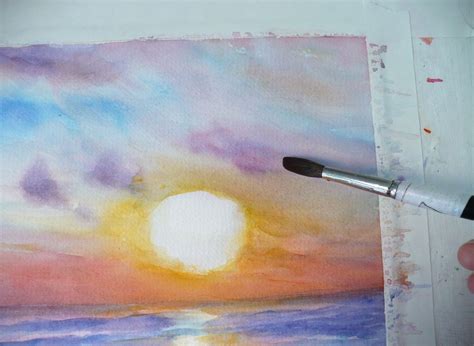 Hawaii Tropical Sunset Watercolor demonstration | Watercolor sunset ...