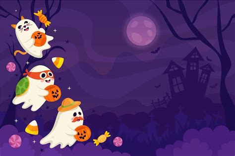 Premium Vector | Halloween theme background for zoom