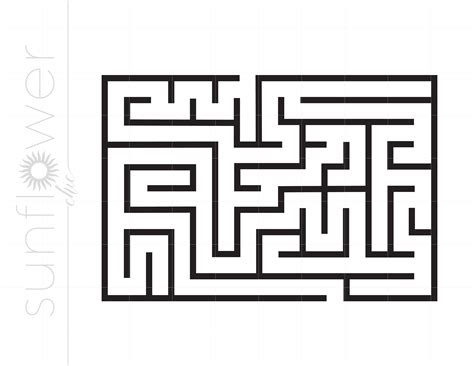 Maze SVG Download Vector Maze Clipart Maze Silhouette Cut - Etsy Australia