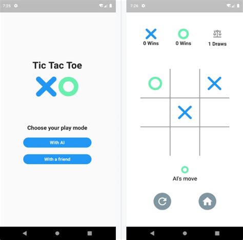 A flutter tic tac toe game with simple AI(Minimax) - Best Flutter apps