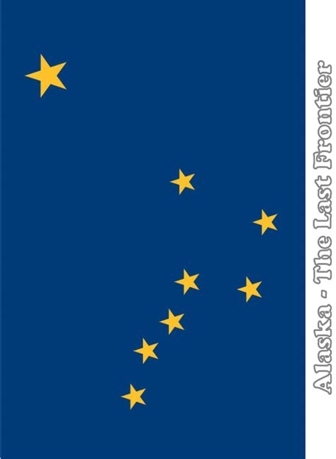 Large, Vertical, Printable Alaska State Flag, from NETSTATE.COM