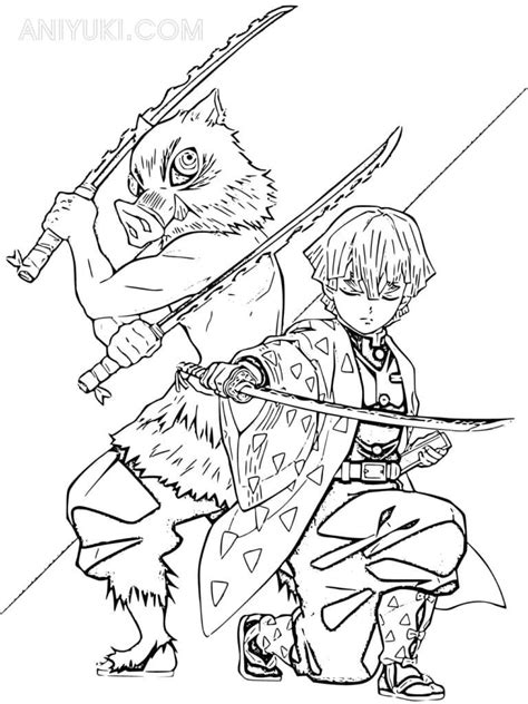 Inosuke Coloring Pages Printable