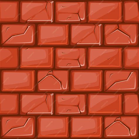 Premium Vector | Cartoon red stone Wall texture