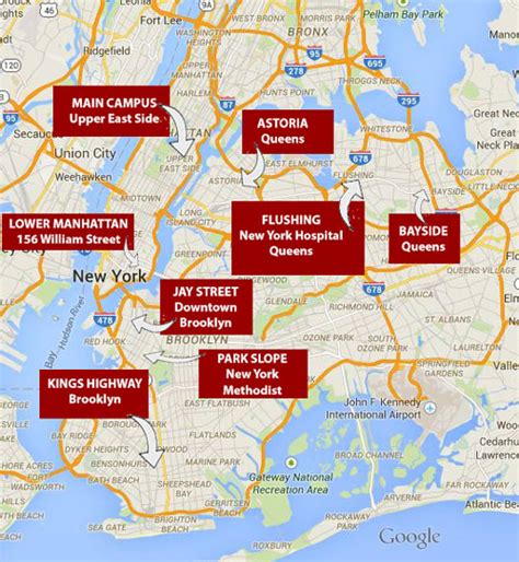 New York Presbyterian Hospital Map - Tourist Map Of English