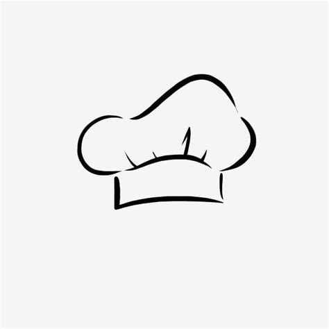 Hand Drawn Cartoon Black Line Chef Hat Free Illustration, Hand, Hat, Cartoon PNG Transparent ...