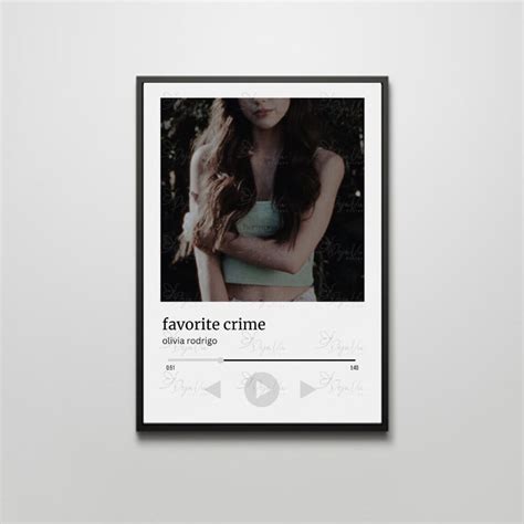 Olivia Rodrigo Favorite Crime Poster - Etsy