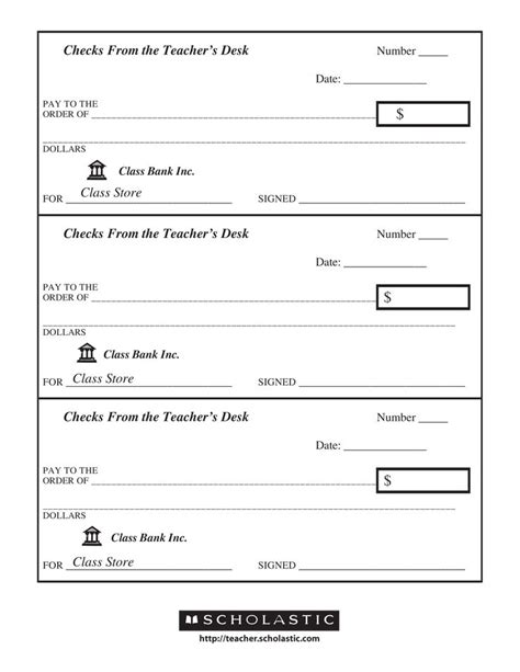 Downloadable Printable Fillable Blank Check Template