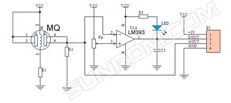 Combustible gas + CO Gas Sensor MQ9 [4601] : Sunrom Electronics