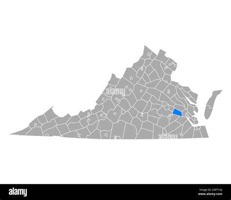 Map of Charles City in Virginia Stock Photo - Alamy