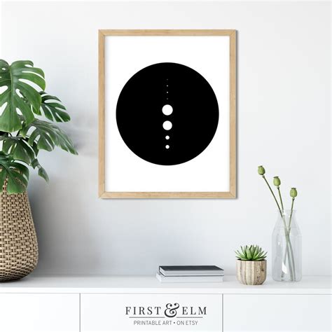 Solar System Poster Planets to Scale Art Outer Space Décor - Etsy