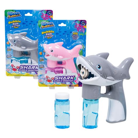 Wholesale Shark Shooter Bubble Wand- 2x2oz- 2 Assortments GREY / WHITE