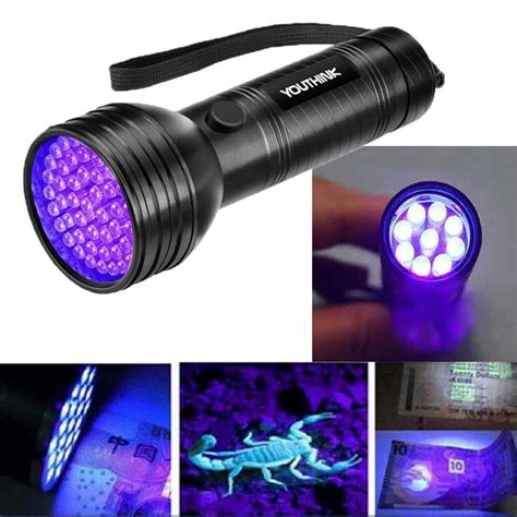 UV Blacklight Flashlight,Ymiko 51 UV LED Torch Scorpion Detector Hunter ...