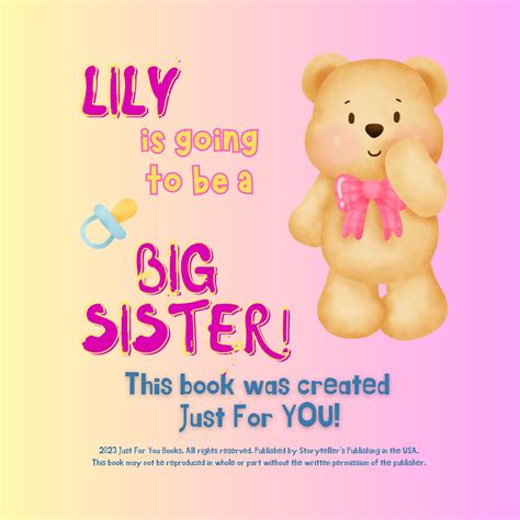 Personalized Big Sister Book Baby Shower Sibling Gift - Etsy