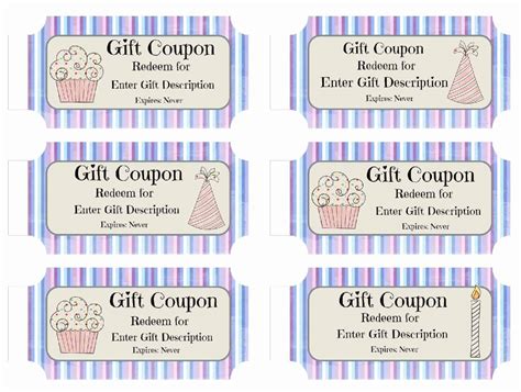 Free Custom Birthday Coupons - Customize Online & Print at Home