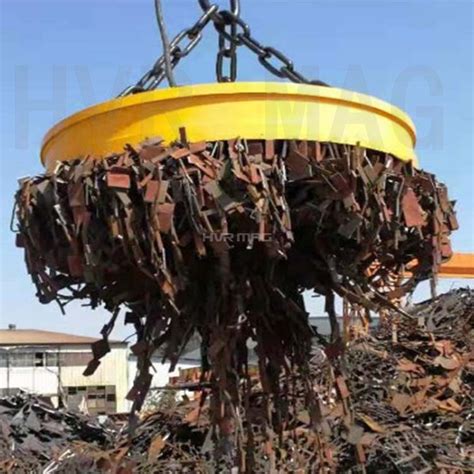 Scrap Magnet - Electric Lifting Magnet for Junkyard Scrap Handling | HVR MAG