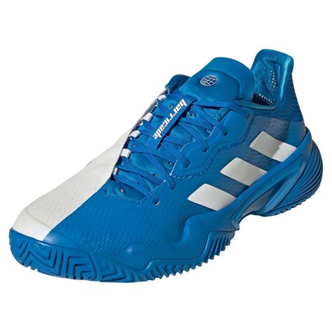 adidas Men`s Barricade Tennis Shoes Blue Rush and Footwear White