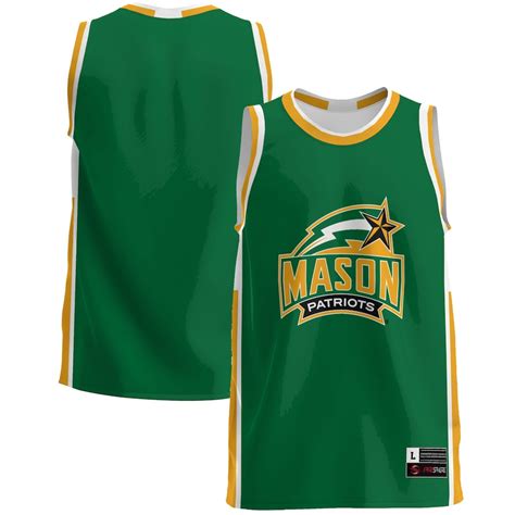 Men's Green George Mason Patriots Basketball Jersey