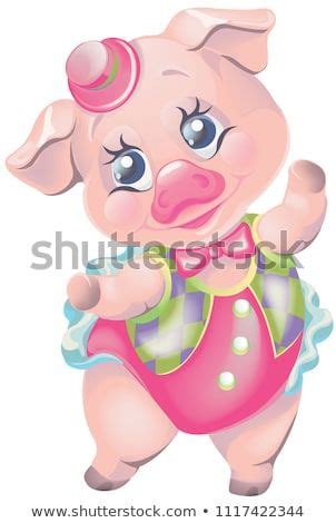 vector clipart cartoon pig in carnival circus suit | Cute piggies, Pig cartoon, Cute pigs