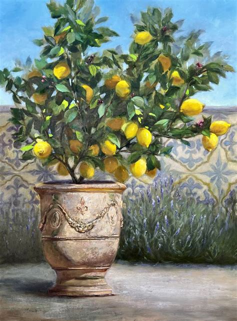 'Lemon Tree' Painting by Judy Crowley | Saatchi Art