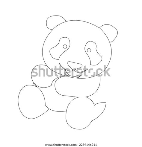 Beautiful Panda Line Art Art Cute Stock Vector (Royalty Free) 2289146211 | Shutterstock