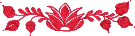 Download HD Red Page Divider - Hand Drawn Flower Divider Transparent Transparent PNG Image ...