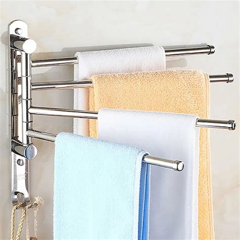 Rotating Stainless Steel Towel Bar Towel Bathroom Kitchen Wall mounted Towel Accessory Hardware ...