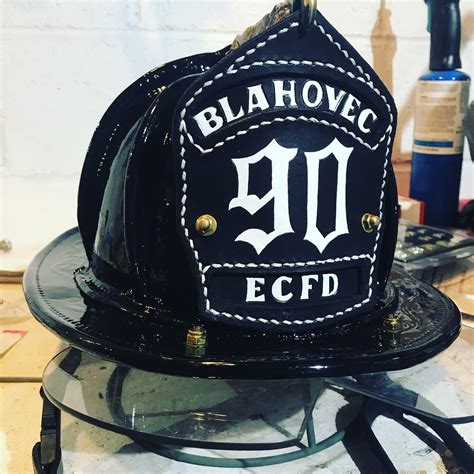 Custom Firefighter Leather Helmet Shield | Etsy