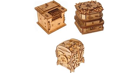 Cluebox: Escape Room in a Box - Set of 3 Puzzles | Wooden Puzzle Boxes ...